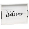 Elegant Designs Elegant Designs Decorative Wood Serving Tray, "Welcome" HG2000-WWC